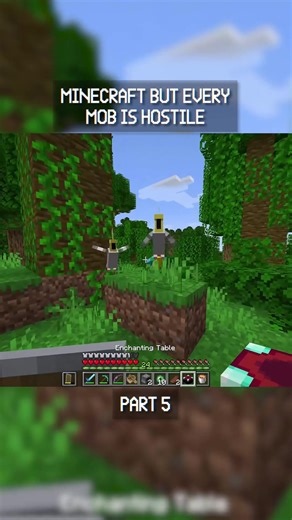 Minecraft, But Every Mob Is Hostile! Part 5 #minecraft #wisp #mcyt #minecraftbut
