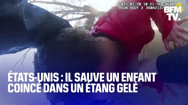 États-Unis: les images du sauvetage d’un enfant coincé dans un étang gelé