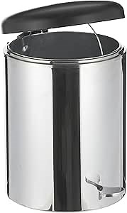 WITT 2240SS Stainless Steel Step On Metal Biohazard Waste Container, 4gal Capacity, 11-1/2" Diameter x 16" Height,