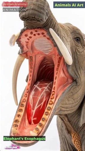 Elephant Mouth Anatomy Animation | Animals AI Art | 40