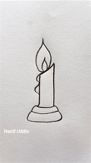 How to draw a Candle 🕯️