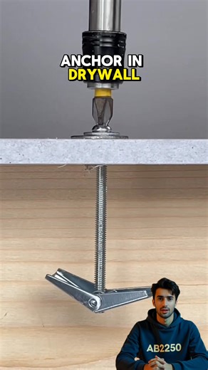 Nail holds toggle bolt for easy set. | Ab2250