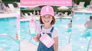 8th Birthday Gifts for Girls, 8 Year Old Girl Birthday Gifts Trendy 2026, Gifts for 8 Year Old Girls Water Bottle, Cap, Bag, 8th Birthday Decorations for Daughter Niece, Things for 8 Years Old Kids
