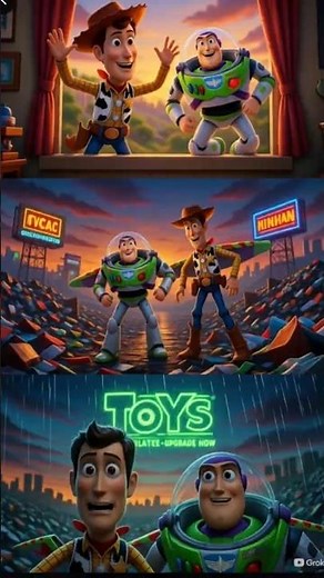 Woody & Buzz “To Infinity and Beyond”… but They’re in a Dystopian Landfill #shorts