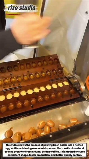 Traditional Egg Waffle Making Process | Street Food Production