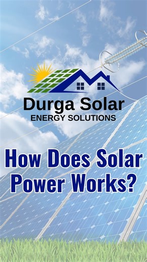Durga Solar Energy Solutions on Instagram: "How Does Solar Power Works? 1. Sun Rays hit the solar cells and the photovoltaic solar panels procedure. 2. Direct Current Flow From the Panels to an Inverter that Tranforms the Energy into Current. 3. Alternating Current then helps power up homes and businesses 📞 94676-00500 📍Visit us at: Shop No. 171 New Anaj Mandi, Hisar, Haryana ✅ 25+ years warranty ✅ EMI & finance available ✅ Luminous certified installation 💡 Ghar ho ya business – #SolarLagao,