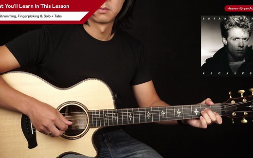 Heaven Guitar Tutorial - Bryan Adams Guitar Lesson |Chords + Fingerpicking
