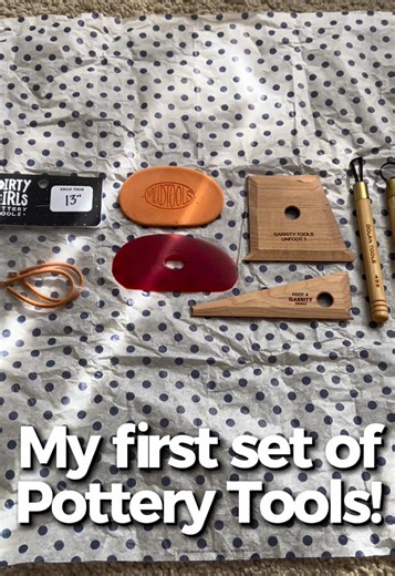 Confession: I’ve never owned my own pottery tools 😳 My studio always provided tools but since I’m moving to a new one that doesn’t… it was finally time 🫣 First haul from @clayplanet and I’m honestly way too excited to use these! Would love to know what tools were game changers for you early on? 🧰✨ Tools shown: • Dirty Girls 13” Ergo Thin • @Mudtools Red Rubber Rib and Orange Sponge • @Garrity Tools Unfoot 1 Foot 4 • Dolan Tools 455 410-S #potterytiktok #pottery #ceramics #fyp #haul