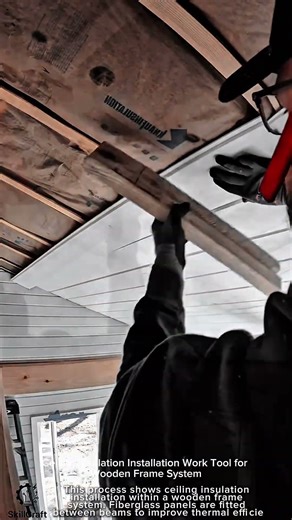 Ceiling Insulation Installation Work Tool for Wooden Frame System #worktool