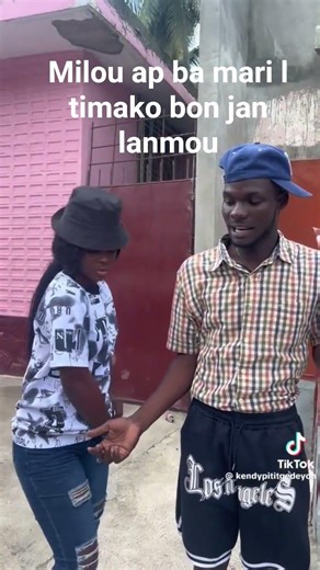 milou ap bay Mari l timako bon jan lanmou #comedy #funnyvideos #shorts