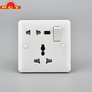 [Hot Item] 13A Multi Function Wall Power Socket Push Button Switch Socket with Neon