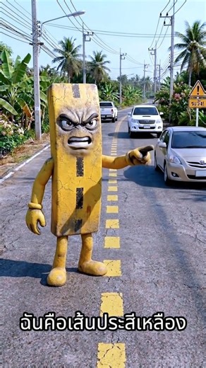 เส้นจราจร #สอนขับรถยนต์ #รถยนต์ #เกร็ดความรู้ #cartoon #ความรู้