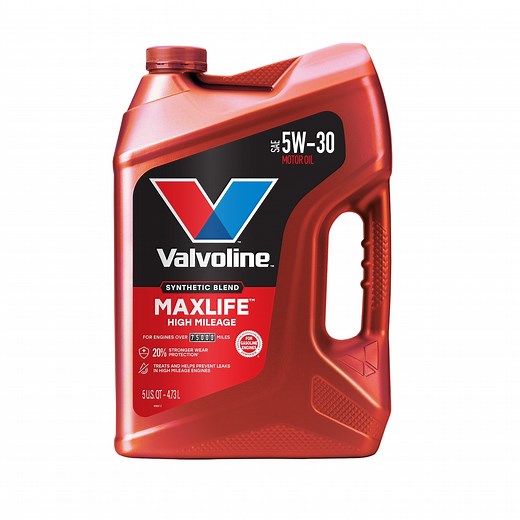 Valvoline MaxLife High Mileage 5W-30 Synthetic Blend Motor Oil 5 Quart - Walmart.com