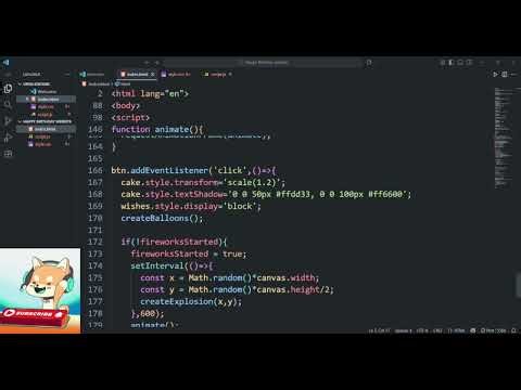💻✨ Amazing Happy Birthday Website 🎂 #Coding #HTMLCSSJAVASCRIPT 🎉 #html #css #js #codewithme