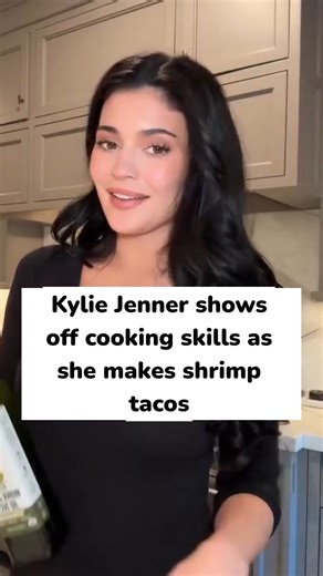 The US Sun on Instagram: "Kylie Jenner shows off cooking skills as she makes shrimp tacos #kyliejenner #cookingvideo #cooking"