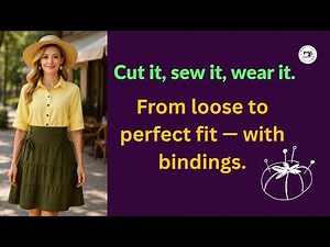 DIY Free-Size Skirt | From Loose Fit to Perfect Fit with Adjustable Drawstring