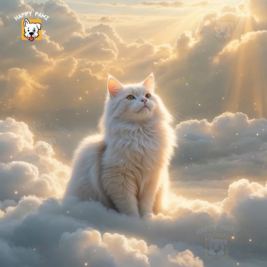 They come to us as soft angels of comfort and leave as light, carrying our love back to Heaven’s skies 🐾☁️ #pets #catlover #cat #petlover #happypawz | Happy Pawz