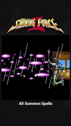 All the summon spells ⛰️💥🌧️🤛 - Shining Force 2 (Genesis/Mega Drive)