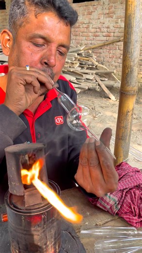 Process skill of making a buck show pitch with broken tube lights.😱#vir#foryou #shorts