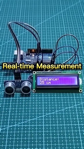 Arduino Ultrasonic Distance Display | LCD 1602 | No Voice #smartphone