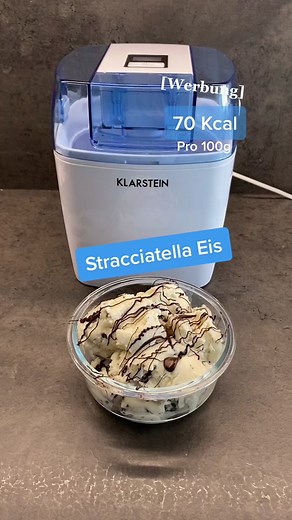 #anzeige Eismaschine Creamberry von @klarstein_de #weightloss #weightlossjourney #fyp #whatieatinaday #kalorienzählen #abnehmen #stracciatellaeis