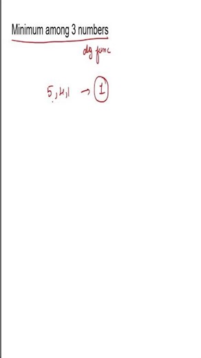 Minimum of 3 numbers | Algorithmic way | #algorithms | Easy understand