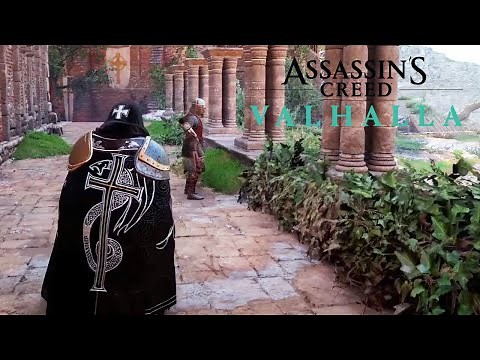 Assassin's Creed Valhalla Dark Knight Armor Gameplay - Brand New Armor Set (AC Valhalla Dark Knight)