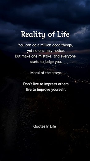 💯 Reality of Life: One Mistake Erases a Thousand Good Deeds 💔 #LifeQuotes #RealityOfLife