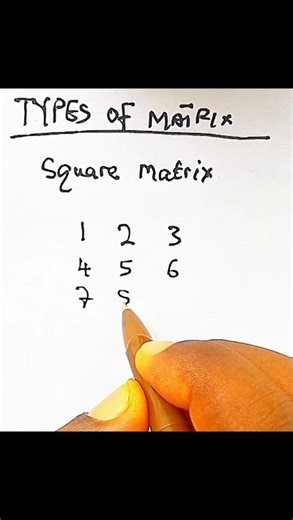 types of matrix #tutorial #maths #divisiontricks
