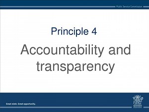 Accountability and transparency - SlideServe