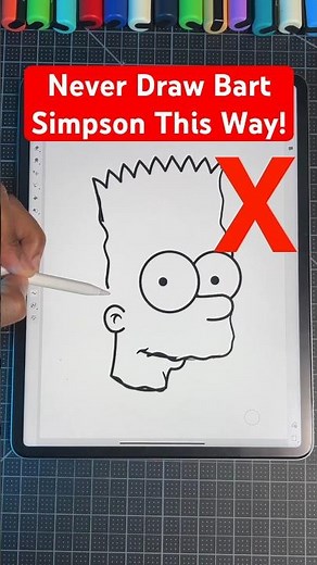 Never Draw Bart Simpson This Way! 😡 #art #drawing #shorts