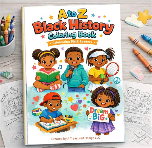 A to Z Black History Coloring Book for Kids | Black History Month Activity | Printable Coloring Book | Educational Coloring Pages - Etsy