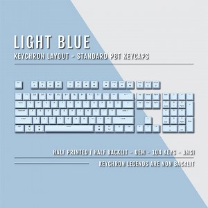 Light Blue Keychron Keycaps: Dual Language Double Shot PBT - ANSI & ISO - Etsy Canada