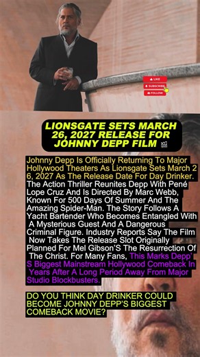 Johnny Depp’s Big 2027 Comeback 🎬 #johnnydepp #daydrinker #hollywood