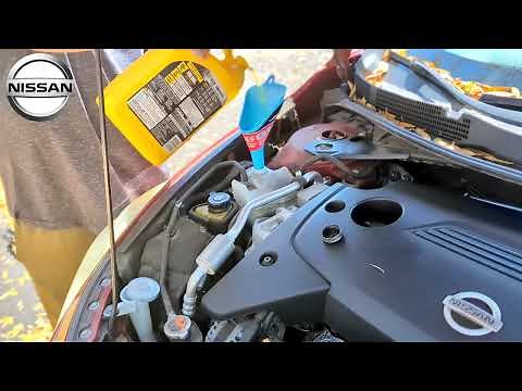 How Fill Antifreeze ANY Nissan Car (Coolant Reservoir Location Sentra Altima Versa Pathfinder Maxima