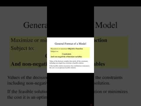 Linear programming problem