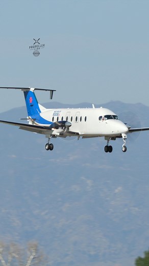 Beech 1900D | N383RL | Landing at Van Nuys Airport #propplane #aviation #generalaviation #propeller #beechcraft | Propeller Time