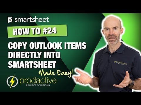 Smartsheet demo to copy emails and attachments from Outlook directly into Smartsheet