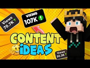 TOP 5 Trending "CONTENT IDEAS"🤩 For Minecraft YouTubers!🔥