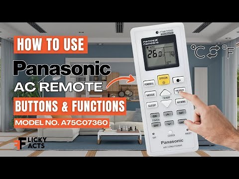 How to Use: Panasonic AC Remote Buttons & Functions | Heat Pump Remote Guide | Model No. A75C07360