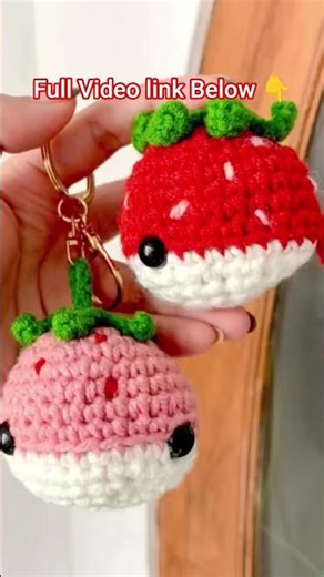 😍 5 Super Cute Mini Crochet Keychain Ideas #crochet #keychain
