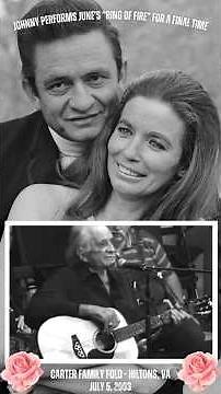 Johnny Cash performs June’s “Ring Of Fire” for a final time at the Carter Family Fold on July 5 2003