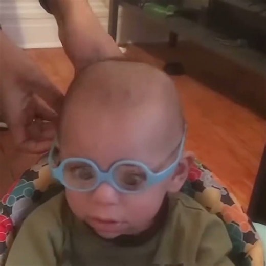 He really didn’t want to wear those glasses… 😂 But wait until he sees!!❤️‍🩹❤️‍🩹