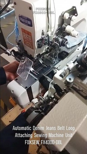 Automatic Denim Jeans Belt Loop Attaching Sewing Machine Unit