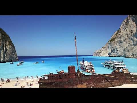 SHIPWRECK BEACH WITH 4K DRONE - NAVAGIO, ZAKYNTHOS