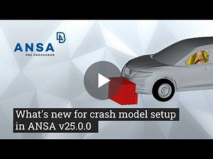 What's new for crash model setup in ANSA v25.0.0
