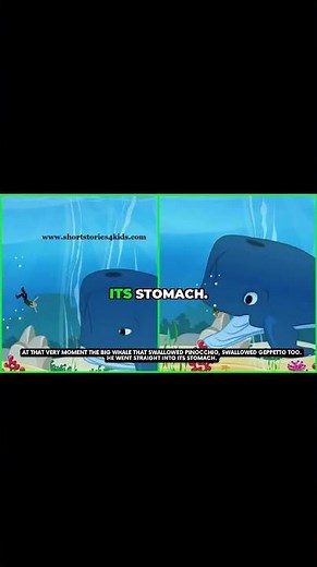 Geppetto and Pinocchio's Whale Escape! #shorts #shortsvideo