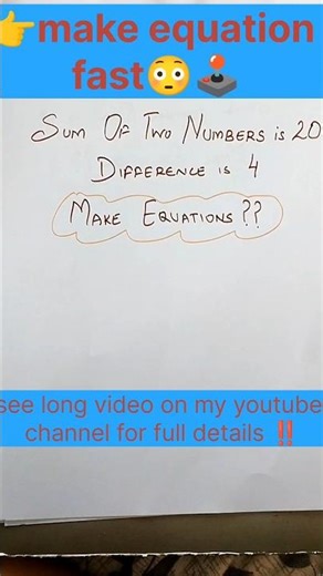 👉make equations fast ⏩ solve them graphically 📈see long video on my channel ‪@mathswithranjana‬