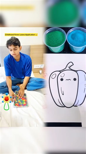 Childhood Fever Leave Application .☹️| #shorts"