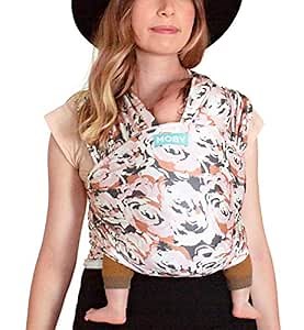 Moby Evolution Baby Wrap Carrier (Blooms Multi) - Toddler, Infant, and Newborn Wrap Carrier - Wrap Baby Carrier Ideal for Parents On The Go - Ergonomic Baby Wrap for Mom Or Dad - A Registry Must Have